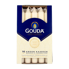 Gouda Kroonkaars ivoor 200/24 10 Stuks