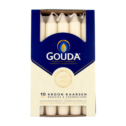 Gouda Kroonkaars ivoor 200/24 10.00 Stuks