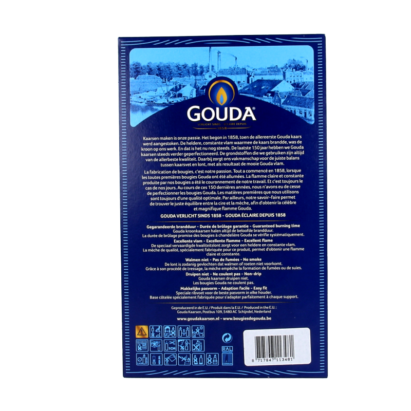 Gouda Kroonkaars ivoor 200/24 10 Stuks