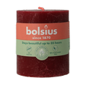 Bolsius Rustiekkaars shine 80/68 velvet red 1 Stuks