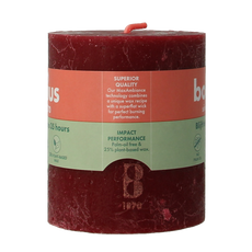 Bolsius Rustiekkaars shine 80/68 velvet red 1 Stuks