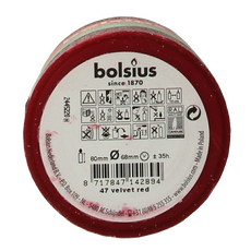 Bolsius Rustiekkaars shine 80/68 velvet red 1 Stuks