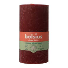 Bolsius Rustiekkaars shine 130/68 velvet red 1.00 Stuks