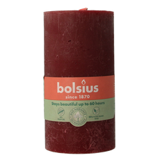 Bolsius Rustiekkaars shine 130/68 velvet red 1.00 Stuks