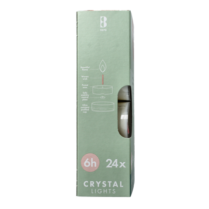 Bolsius Crystal Lights 6 uur doos 24.00 Stuks