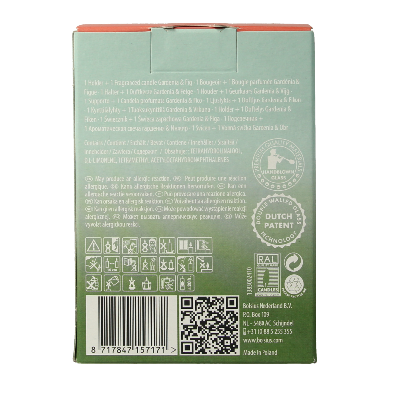 Bolsius Clean Light geur navulling gardenia starterkit 270 Gram