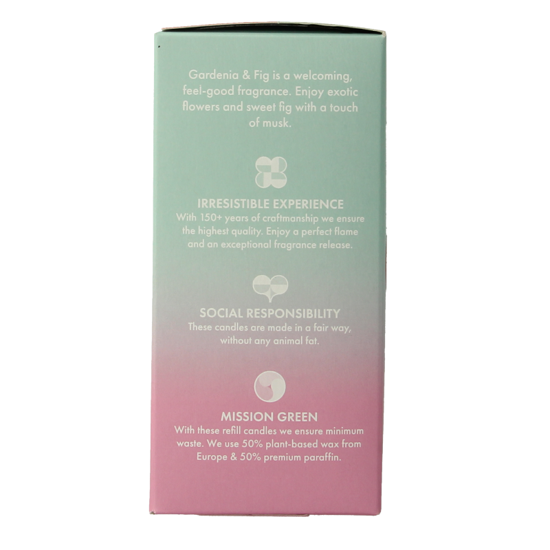 Bolsius Clean Light navulling gardenia / fig 2 Stuks