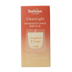 Bolsius Clean Light navulling 2 pack Grapefruit / Ginger 212 Gram
