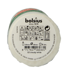 Bolsius Stompkaars 120/58 cloudy white 1 Stuks