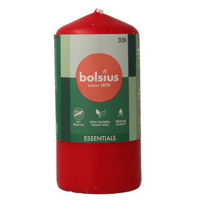 Bolsius Stompkaars 120/58 delicate red 1 Stuks