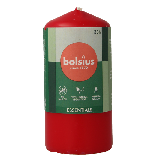 Bolsius Stompkaars 120/58 delicate red 1 Stuks