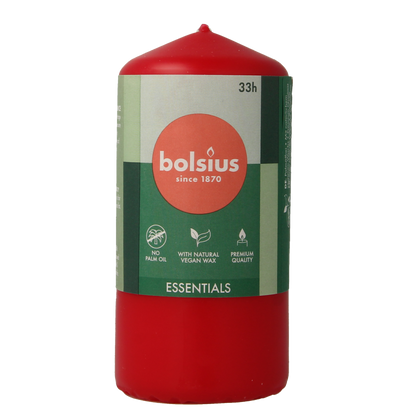 Bolsius Stompkaars 120/58 delicate red 1 Stuks