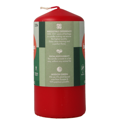 Bolsius Stompkaars 120/58 delicate red 1 Stuks