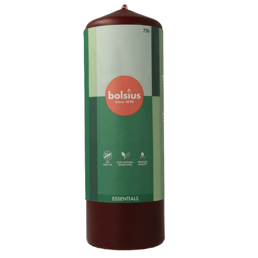 Bolsius Stompkaars 200/68 velvet red 1 Stuks