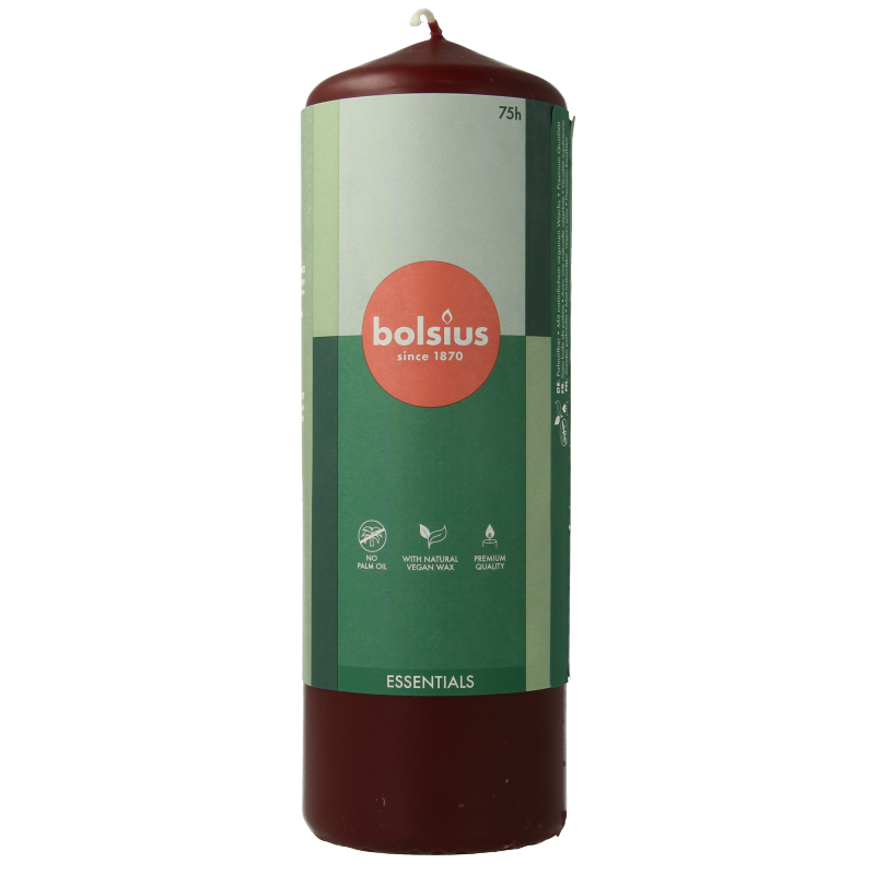 Bolsius Stompkaars 200/68 velvet red 1 Stuks