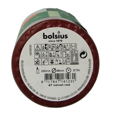 Bolsius Stompkaars 200/68 velvet red 1 Stuks