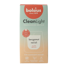 Bolsius Clean Light navulling bergamot & neroli 2 Stuks