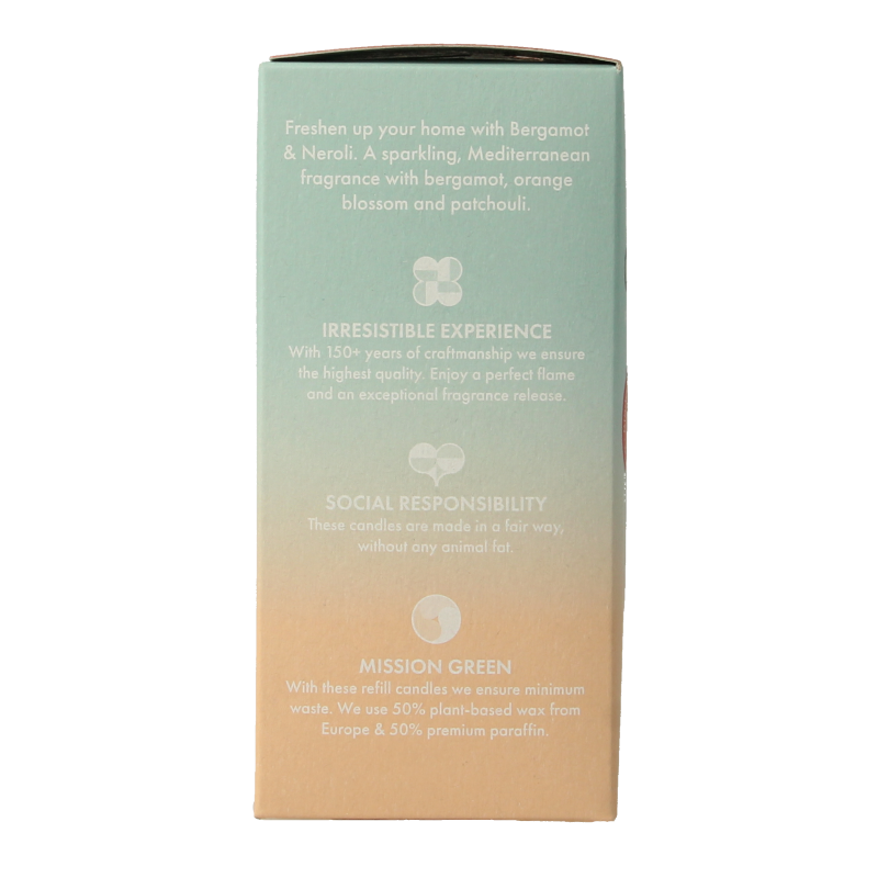 Bolsius Clean Light navulling bergamot & neroli 2 Stuks