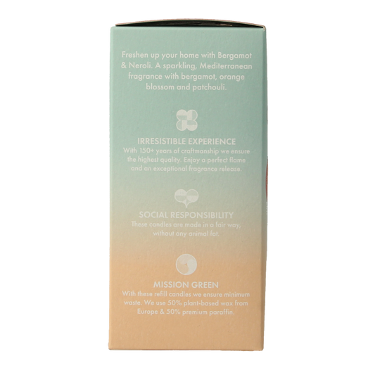 Bolsius Clean Light navulling bergamot & neroli 2 Stuks