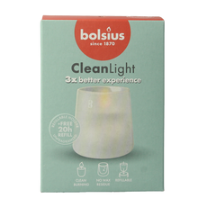 Bolsius Clean Light starterkit houder wit - incl. geurloze 1 Stuks