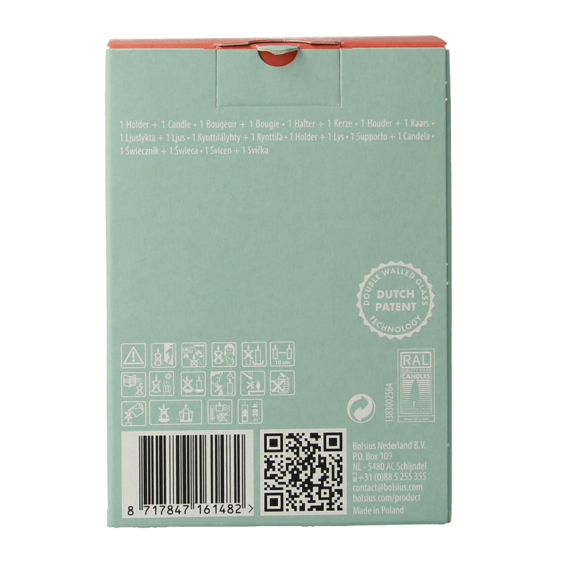 Bolsius Clean Light starterkit houder wit - incl. geurloze 1 Stuks