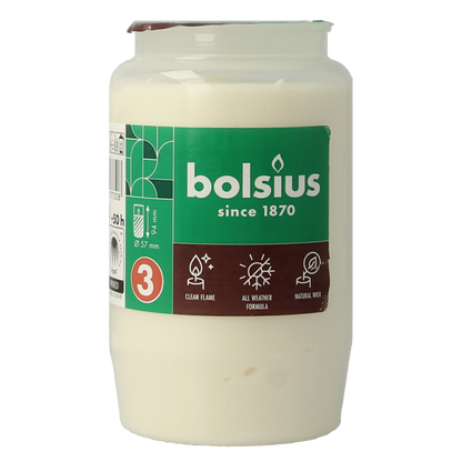 Bolsius Herdenkingslicht nr 3 compo transparant 1.00 Stuks