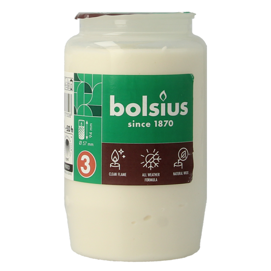 Bolsius Herdenkingslicht nr 3 compo transparant 1 Stuks