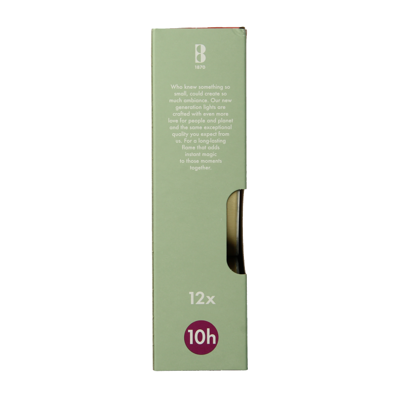 Bolsius Maxi lichten 10uur wit met gouden cup 12 Stuks