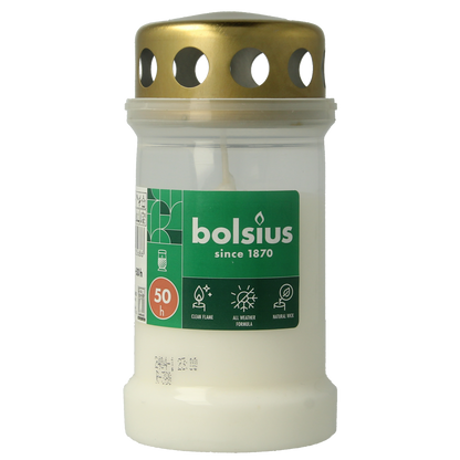 Bolsius Herdenkingslicht nr 3 transparant 1.00 Stuks