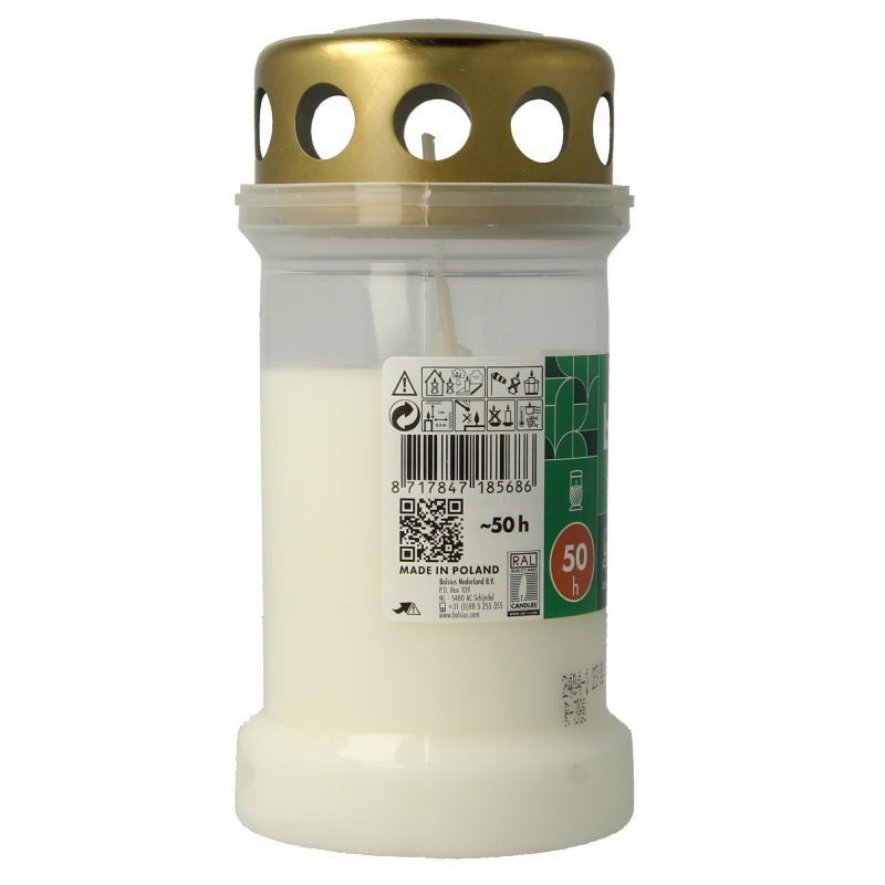 Bolsius Herdenkingslicht nr 3 transparant 1 Stuks