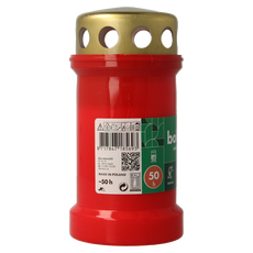 Bolsius Herdenkingslicht nr3 rood met deksel 1 Stuks