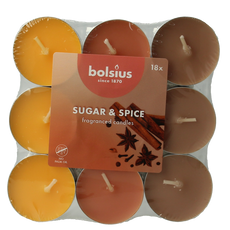Bolsius Geurtheelicht multi colour brick 18 sugar & spice 18 Stuks