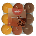 Bolsius Geurtheelicht multi colour brick 18 sugar & spice 18 Stuks