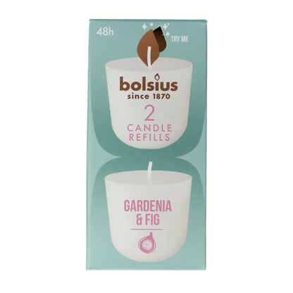 Bolsius Clean light gardenia & fig navul 2.00 Stuks