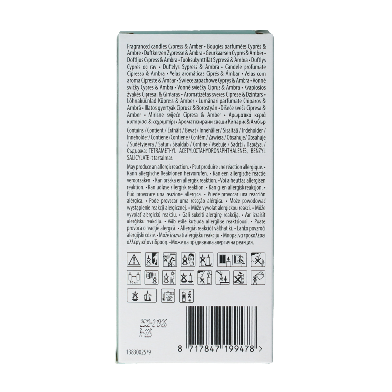 Bolsius Clean light cypress & amber navul 2 Stuks