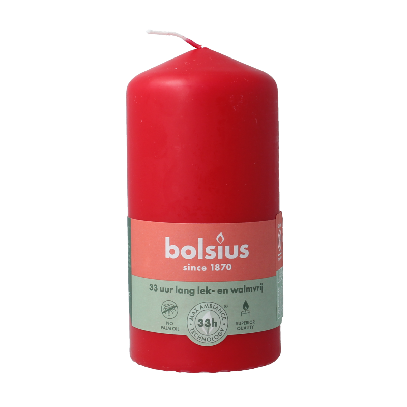 Bolsius Stompkaars 120-58 delicate red 1 Stuks