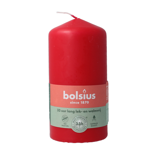 Bolsius Stompkaars 120-58 delicate red 1 Stuks