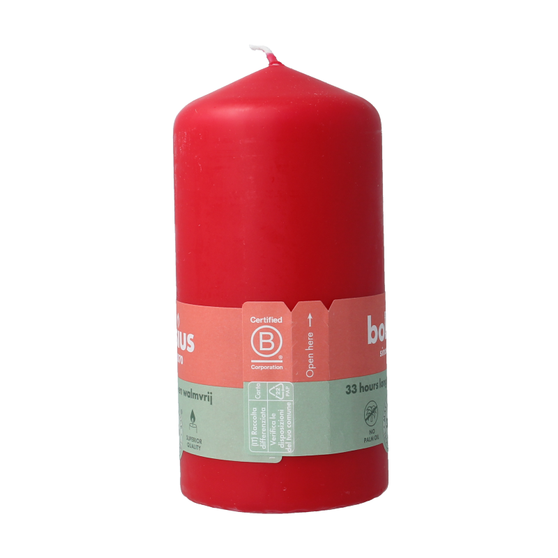 Bolsius Stompkaars 120-58 delicate red 1 Stuks