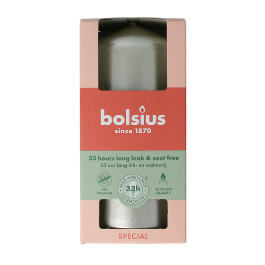 Bolsius Stompkaars 120/58 white silver 1 Stuks