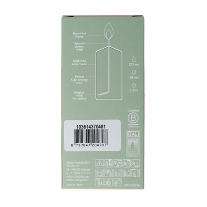 Bolsius Stompkaars 120/58 white silver 1.00 Stuks