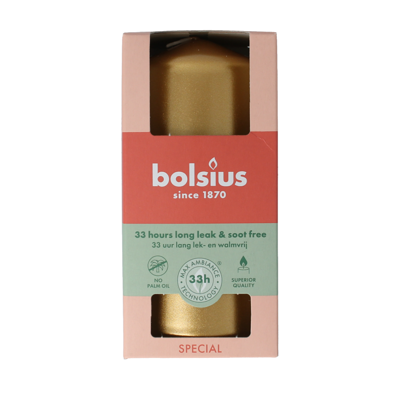 Bolsius Stompkaars 120/58 golden orange 1 Stuks