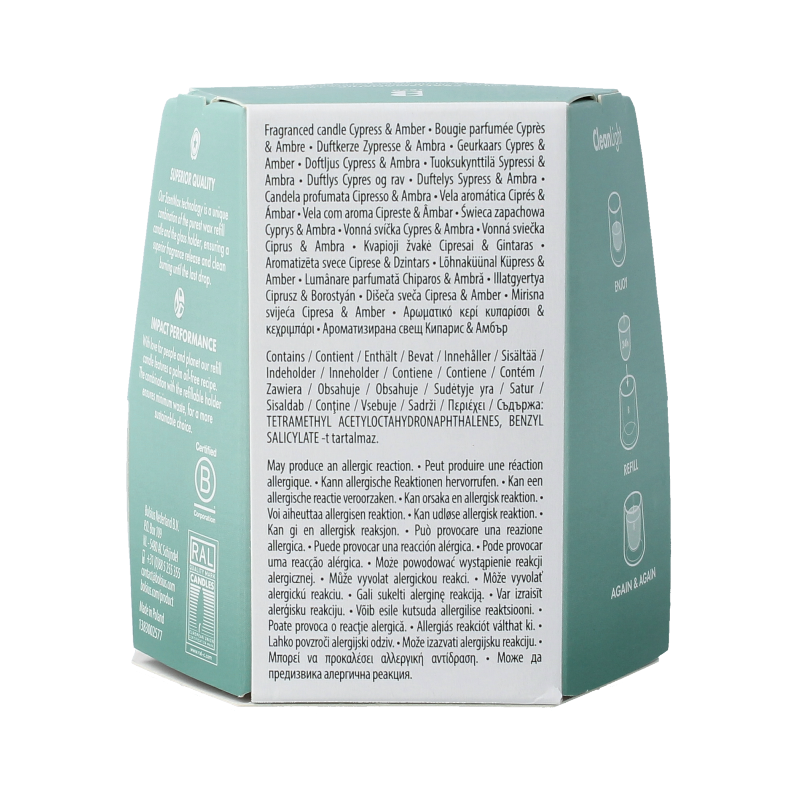 Bolsius Clean light startkit cypress & amber 1 Stuks