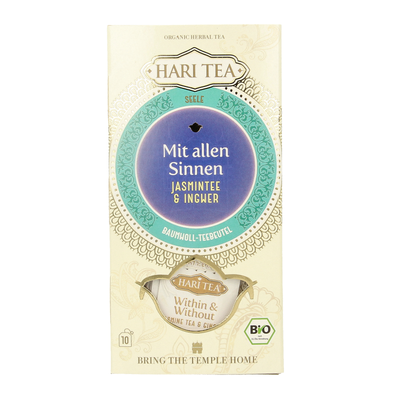 Hari Tea Jasmine tea & ginger within & without bio 10 Stuks