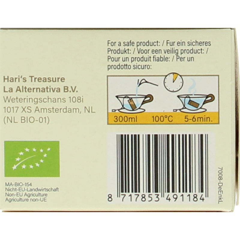 Hari Tea Honeyrush cinnamon rosemary lightness bio 10 Stuks