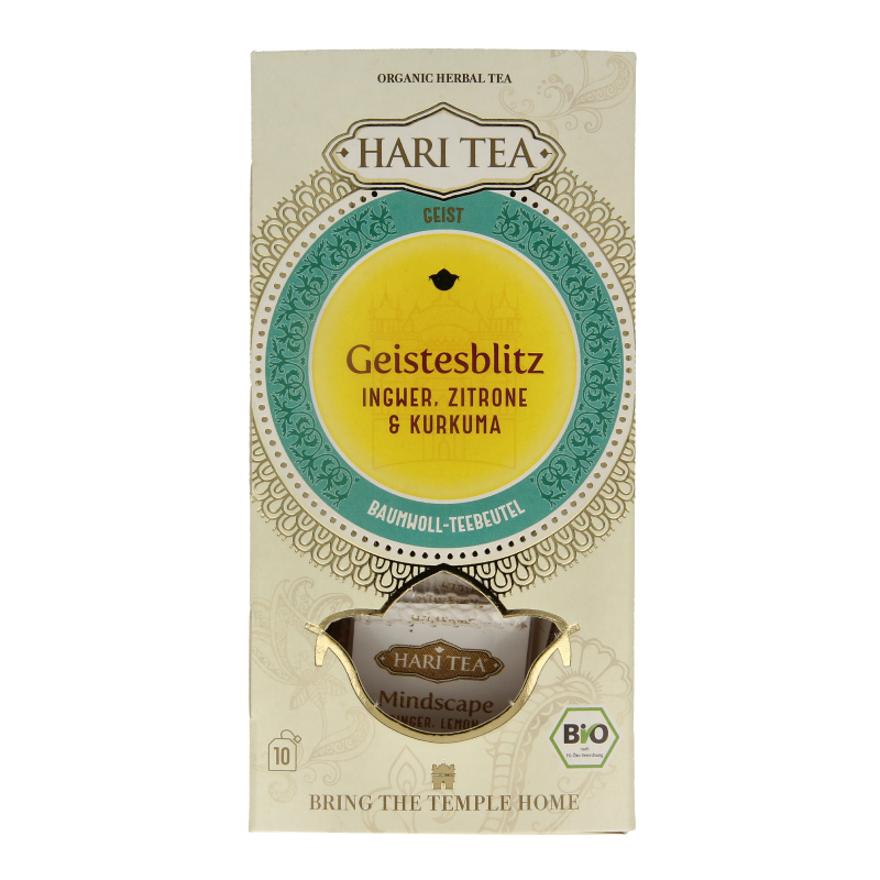 Hari Tea Ginger lemon & tumeric mindscape ginger bio 10 Stuks