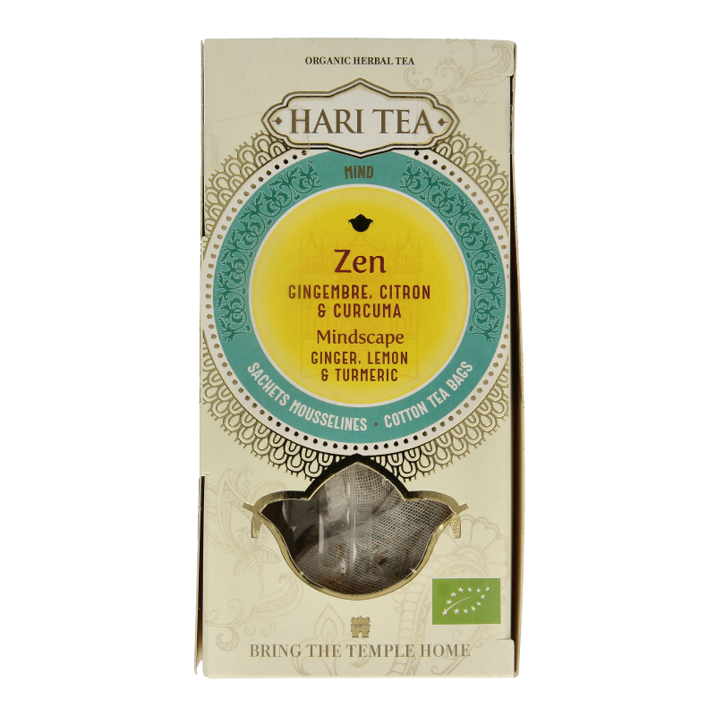 Hari Tea Ginger lemon & tumeric mindscape ginger bio 10 Stuks