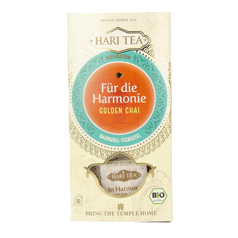 Hari Tea Golden chai in harmony bio 10 Stuks