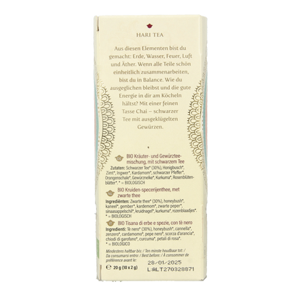 Hari Tea Golden chai in harmony bio 10 Stuks