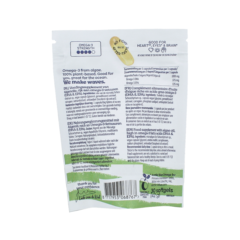 Arctic Blue Algenolie DHA EPA 30 Capsules