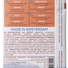 Chocolatemakers Reep tres hombres 40% melk  zeezout fairtrade bio 80.00 Gram